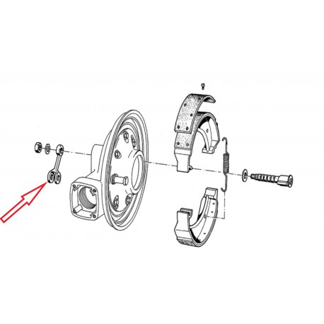 Levier de frein pour BMW R50-R69S, arrière