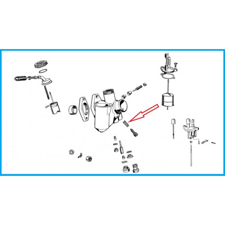 ressort de vis de ralenti long13mm