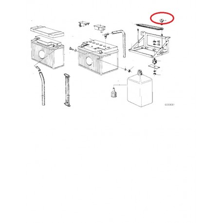 molette de fixation de batterie