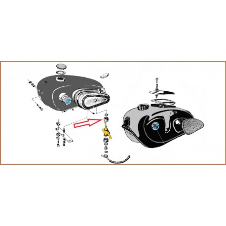 Ecrou pour robinet d'essence pour R25/3-R69S