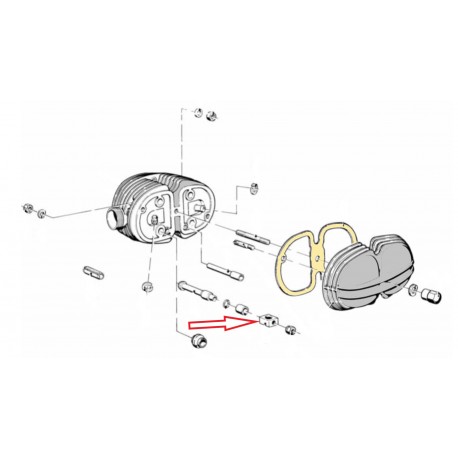 support de culbuteur avant 09/1975