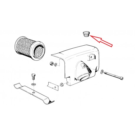 Bouchon en caoutchouc pour fixation de starter à la boîte de vitesse