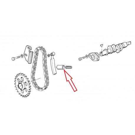 piston de tendeur de chaine simple