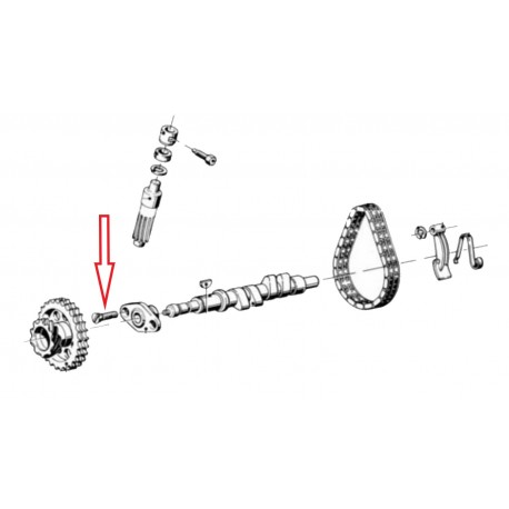 Vis M8 palier d'arbre à cames