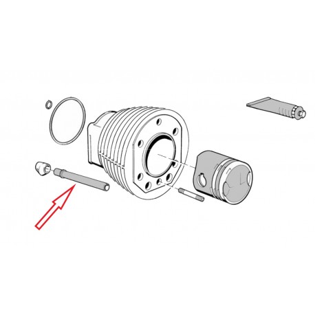 Tube tige de culbuteur diamètre17.8 inox