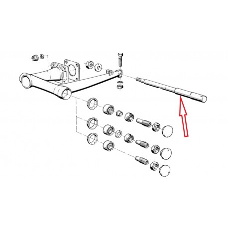 axe de roue arriere inox pour modele a tambour ar
