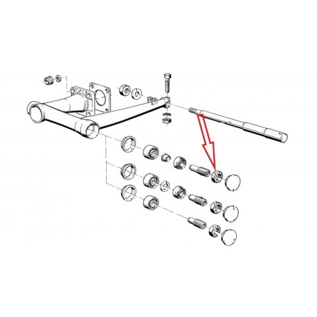 ecrou de tourillon de bras