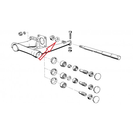 Rondelle inox d'axe de roue ar