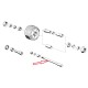 Axe de roue avant inox D17mm  L 253mm