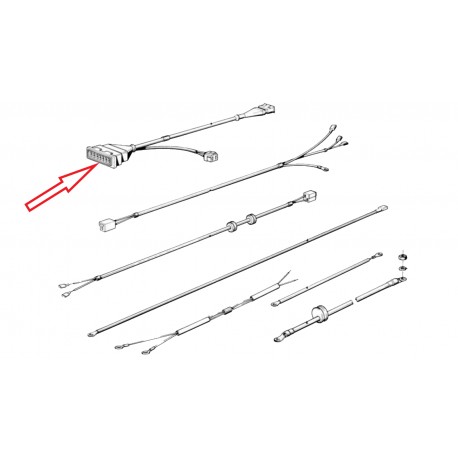 Câble électrique de bobine d'allumage après 09/1980