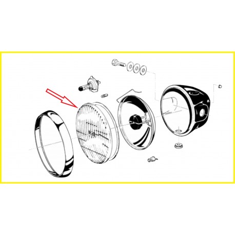 Verre de phare série 6/7 et  R100R