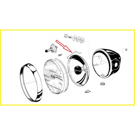 Ressort de fixation projecteur