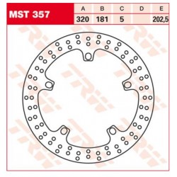 Disques de frein MST357
