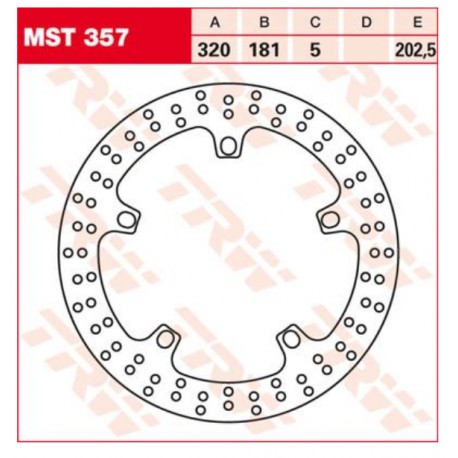 Disques de frein MST357