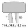 Plaquettes de frein avant 74 à 80