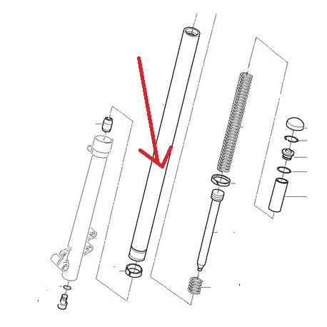 tube de fourcheF650CS