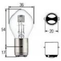 ampoule de phare blanche  12V  35/35W