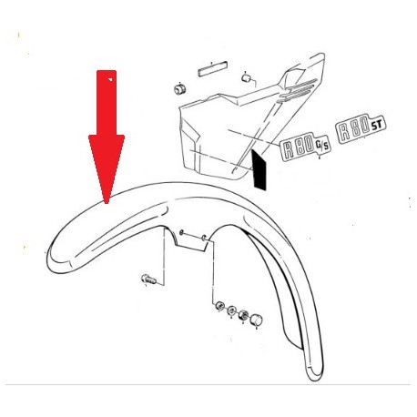 garde boue avant r80gs/st