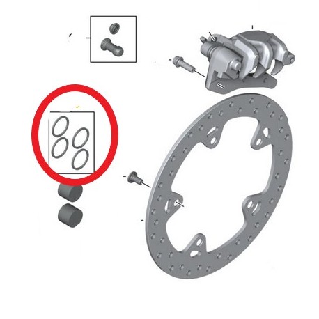 jeu de joint de piston de frein diametre 28mm