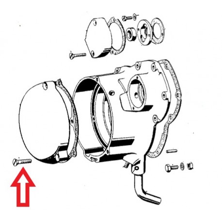 vis inox de couvercle de dynamo