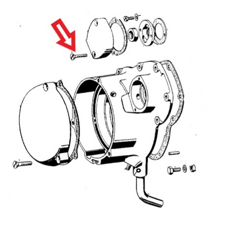 vis inox de couvercle d'allumage