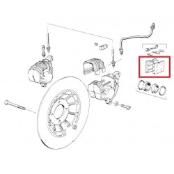 Plaquettes de frein 1981 à 8/1988 flat twin et k75/100 avant et ar