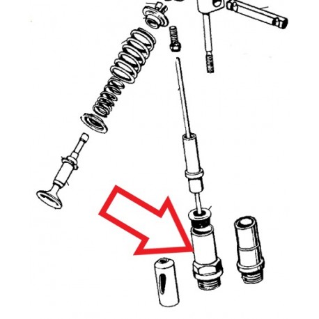 guide de poussoir avec 6 pans