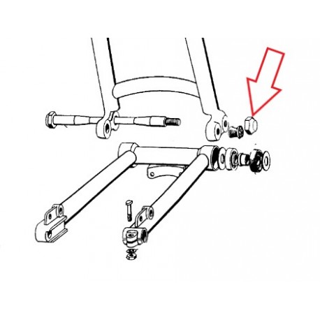 ecrou d'axe de bras