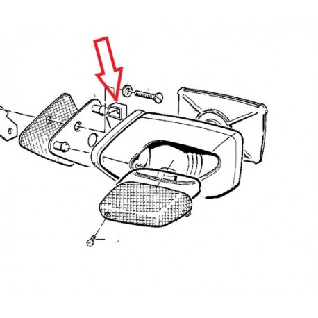 agrafe de fixation de retroviseur K100/1100RS