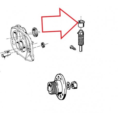 douille de guidage du pignon de compteur