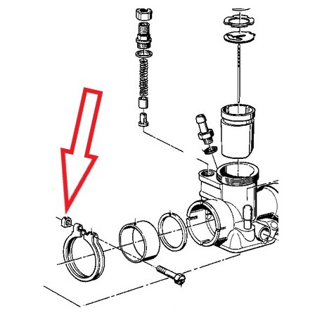 ecrou de collier de carburateur