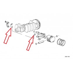 jeu de coussinets de bielle pour 4 cylindres