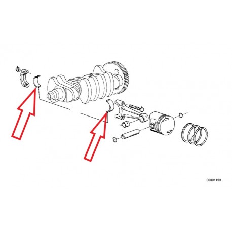 jeu de coussinet de bielle pour 4 cylindre