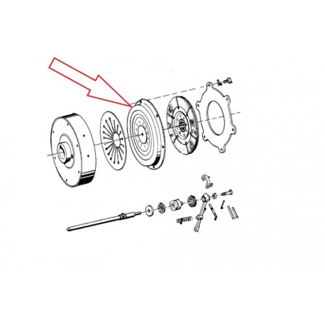 Plateau de pression d'embrayage pour BMW R25/3, avant