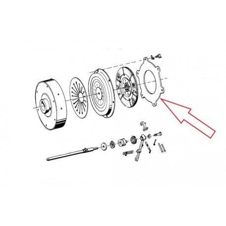 Rondelle de pression d'embrayage pour BMW R25/3, R26 et R27, arrière