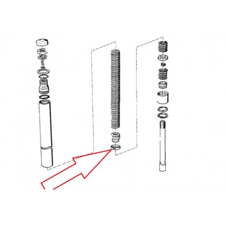 Guide-fourche en plastique