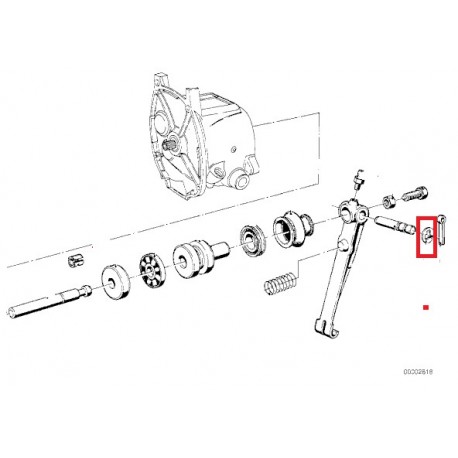 clips axe de levier d'embrayage avant 81