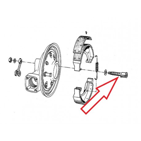 Came de frein pour BMW R50-R69S, arrière, incluant rondelles et écrous