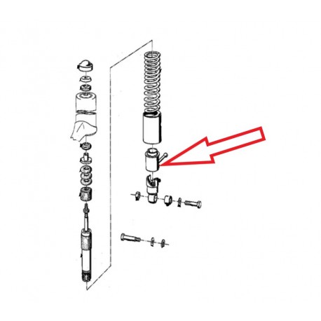 Manchon de réglage suspension arrière pour BMW R26, R27 et R50-R69S