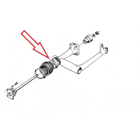 Bride de serrage pour soufflet de boîte de vitesse pour BMW R50-R69S, arrière