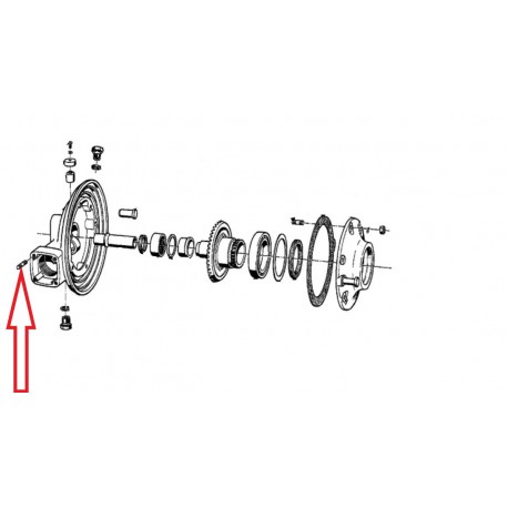 Goujon entraînement arrière / bras oscillant pour BMW R50-R69S