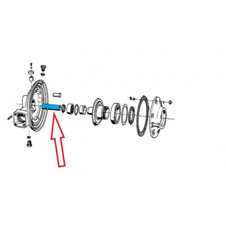 Douille entretoise transmission pour BMW R50-R69S