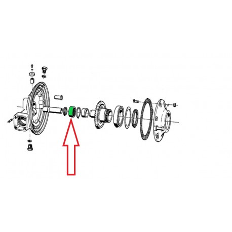 Roulement à aiguilles couronne dentée pour BMW R50-R69S