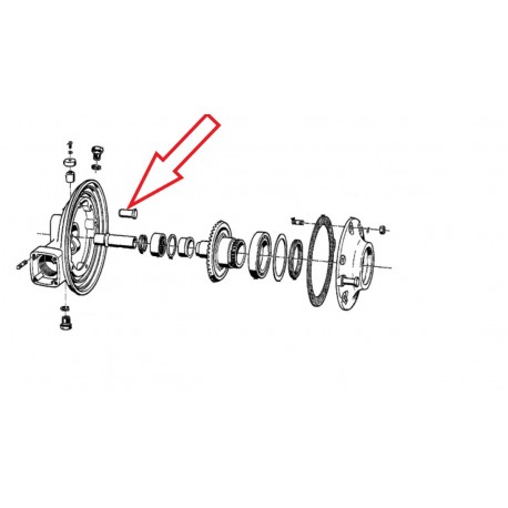 Douille filetée pour BMW R50-R69S