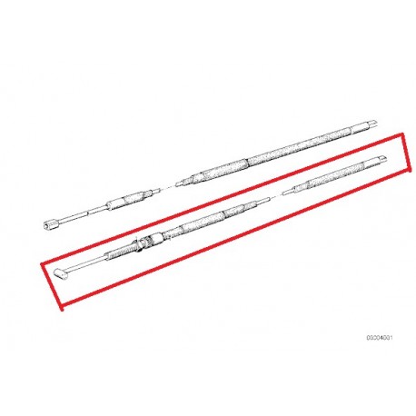 cable accelerateur guidon haut carbu de40 avant 1981