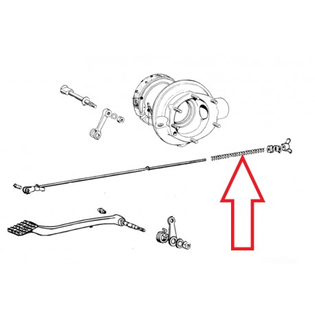 ressort de tige  de frein arriere