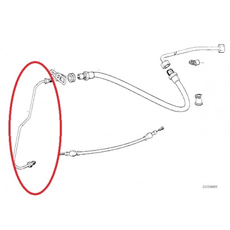 tuyau de frein av gauche avant81 sauf 45/65