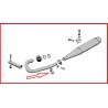 Collier inox droit coude de 40mm
