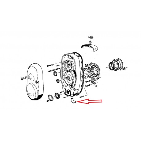 Tuyau de reniflard pour BMW R50/2, R60/2 et R69S, court