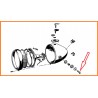 Boulon hexagonal M8 x 30 pour phare